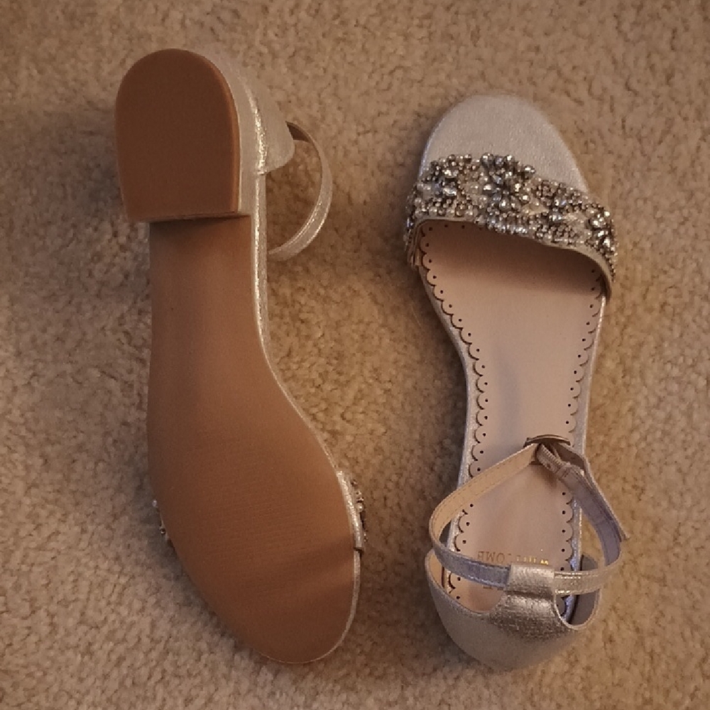 Aerin Silver Sandals with Gem Accents - Picture 6 of 7